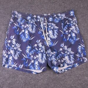 Polo Ralph Lauren Swim Shorts Mens XL Blue Floral Print Hawaiian Trunks Lined